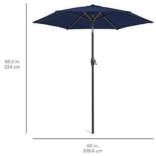 7.5ft Round Navy Blue Outdoor Market Umbrella