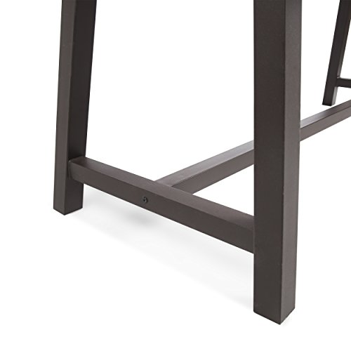 Carlisle Outdoor Dining Table with Iron Legs, Sandblast Finish
