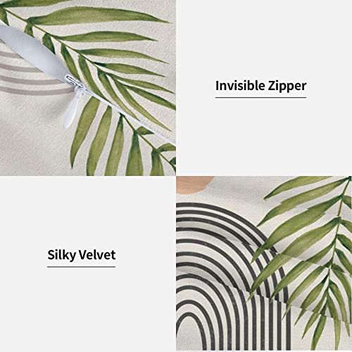 Boho Sunset Pillow Covers Set: Mid Century Modern