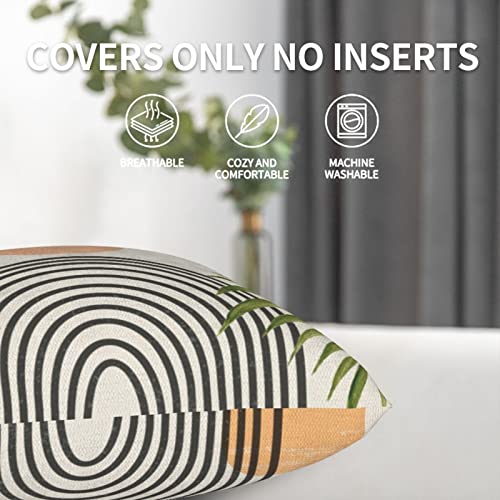 Boho Sunset Pillow Covers Set: Mid Century Modern