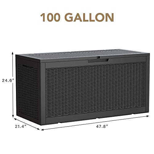 Devoko Waterproof Resin Deck Box for Outdoor Storage