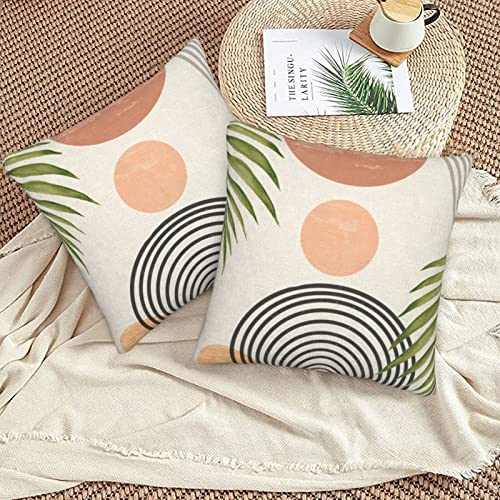 Boho Sunset Pillow Covers Set: Mid Century Modern