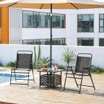 Yaheetech Set of 2 Outdoor Dining Chairs