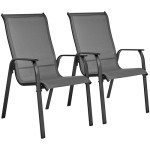 Set of 2 Stackable Outdoor Dining Chairs