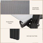 4-Piece Stackable Outdoor Chairs Set - Dark Grey