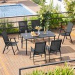 Yaheetech Set of 4 Outdoor Folding Dining Chairs