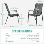 Set of 2 Stackable Outdoor Dining Chairs