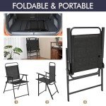 Yaheetech Set of 2 Outdoor Dining Chairs