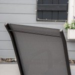 4-Piece Stackable Outdoor Chairs Set - Dark Grey