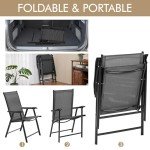 Yaheetech Set of 4 Outdoor Folding Dining Chairs