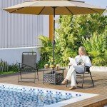Yaheetech Set of 2 Outdoor Dining Chairs