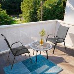 Stackable Garden Chairs Set of 4 - Grey