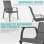 Set of 2 Stackable Outdoor Dining Chairs