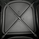 Set of 4 Stackable Black Metal Dining Chairs