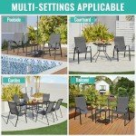 Set of 2 Stackable Outdoor Dining Chairs