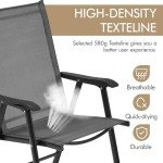 Yaheetech Set of 4 Outdoor Folding Dining Chairs