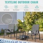 Set of 2 Stackable Outdoor Dining Chairs