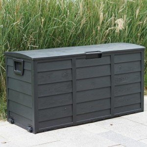 Large 300 Litre Black Garden Storage Box