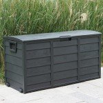 Large 300 Litre Black Garden Storage Box