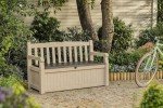 Keter Eden Outdoor Storage Bench - Beige & Brown