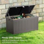 Versatile 270L Outdoor Storage Box - Weatherproof Utility Chest