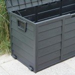 Large 300 Litre Black Garden Storage Box