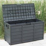 Large 300 Litre Black Garden Storage Box