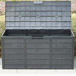 Large 300 Litre Black Garden Storage Box