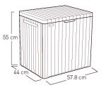 Keter City 113L Outdoor Balcony Storage Box - Grey