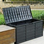 Large 300 Litre Black Garden Storage Box