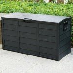 Large 300 Litre Black Garden Storage Box