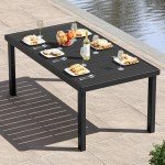 YITAHOME 140cm Outdoor Dining Table - Lightweight Design