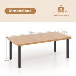 8-Seater Rectangular Acacia Wood Outdoor Dining Table