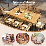 8-Seater Rectangular Acacia Wood Outdoor Dining Table