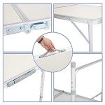 Portable 120cm Folding Picnic Table with Adjustable Height