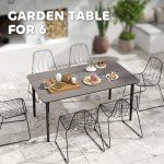 Outsunny Outdoor Dining Table for 6 People