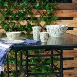 Black Metal Frame Glass Top Garden Dining Table