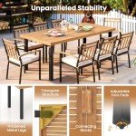 8-Seater Rectangular Acacia Wood Outdoor Dining Table