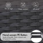 Yaheetech Outdoor Rattan Coffee Table with Storage