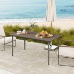 Outsunny Outdoor Dining Table for 6 People