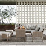 7-Seater Garden Furniture Set with Glass Table