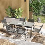 6-Seater Rattan Garden Dining Set with Cushions