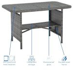 Grey Rattan 4-Piece Florence Garden Furniture Set