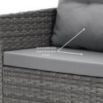 Grey Rattan 4-Piece Florence Garden Furniture Set