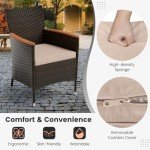 Modern 7-Piece Rattan Patio Dining Set