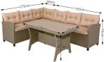 Lisbon Polyrattan Outdoor Corner Lounge Set