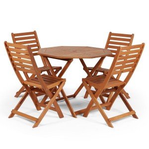 Hardwood Garden Dining Table and Chairs Set