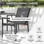 Grey Garden Dining Set with Table and Chairs