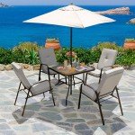 6-Piece Outdoor Patio Dining Set with Umbrella