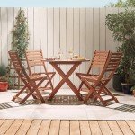 Hardwood Garden Dining Table and Chairs Set